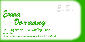 emma dormany business card